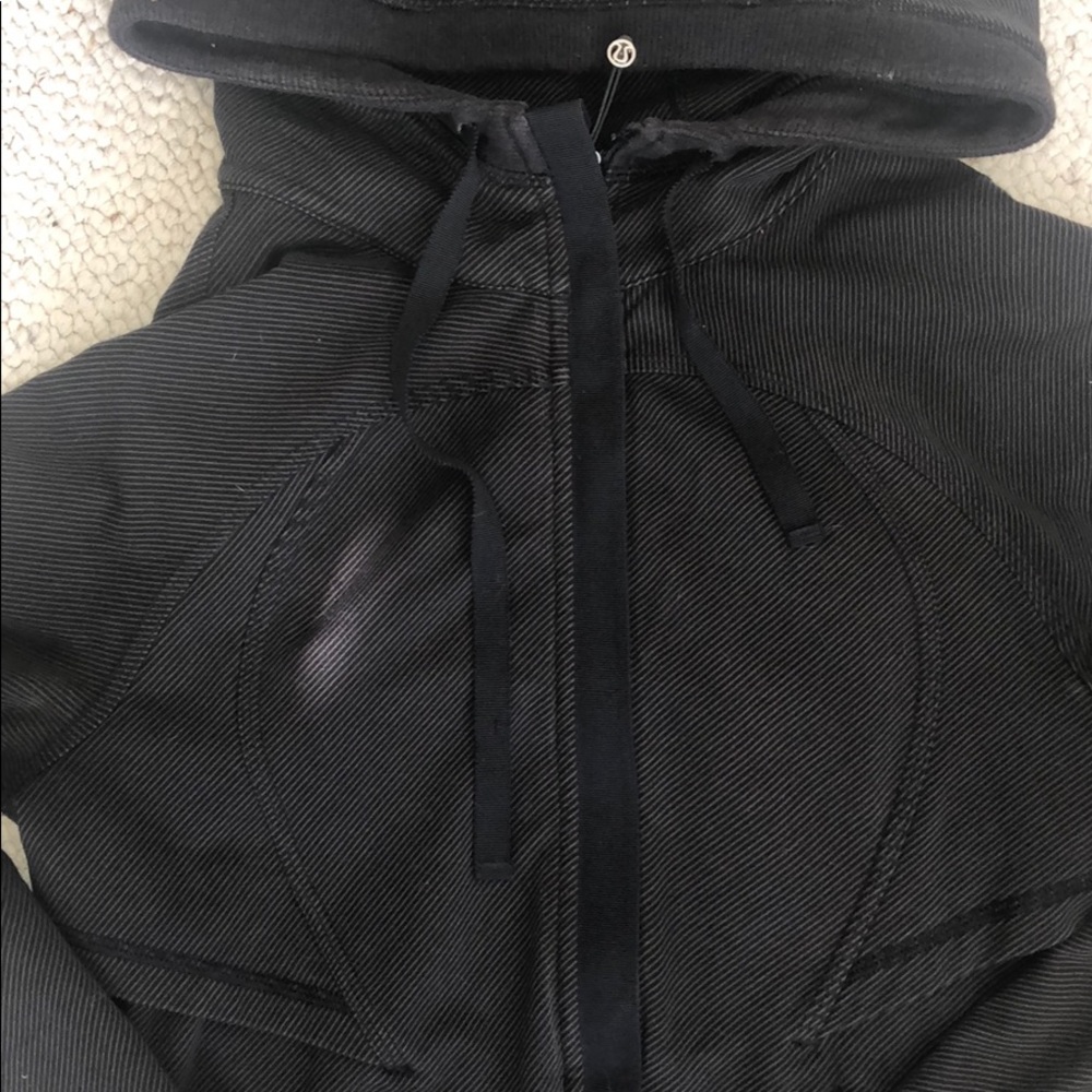 Super cute black hooded Lululemon zip up jacket
